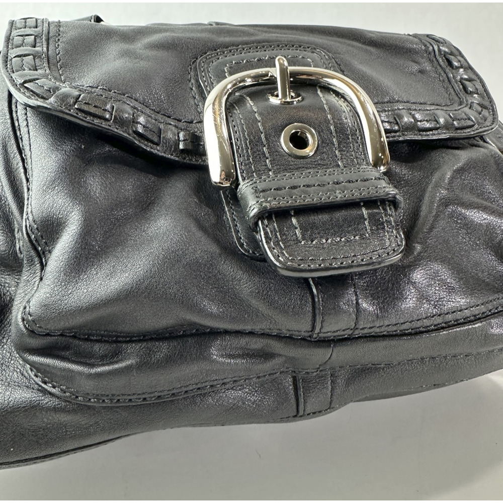 Coach Soho Courtney Buckle Domed Leather Shoulder Bag Flap Fold Over Satchel - Picture 4 of 16